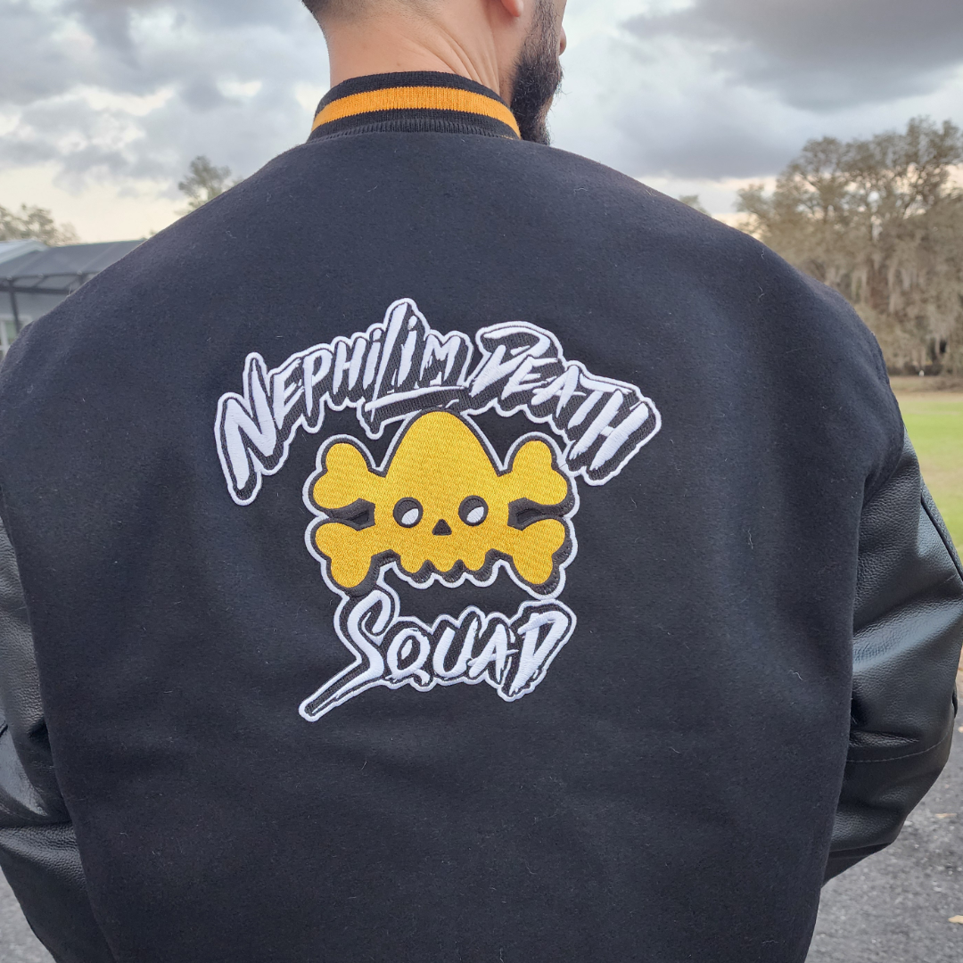 Nephilim Death Squad Varsity Wool/Leather Jacket