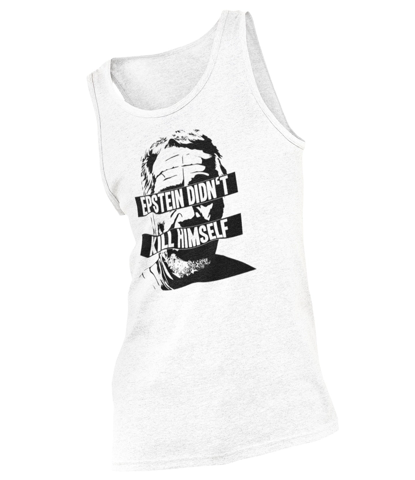 Jeffrey Epstein graphic tank top for truth seekers.