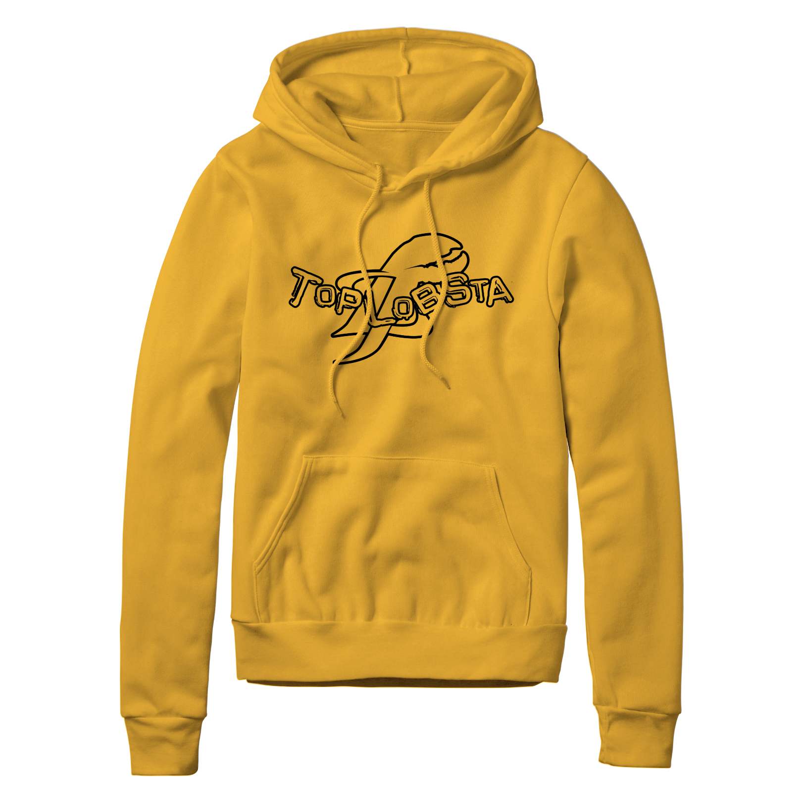 Iconic Top Lobsta logo hoodie in gold